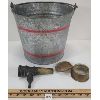Image 3 : LOT OF 3 - FIRE BUCKET, CLEVELAND FAUCET CO TAP & WATER METER CAP