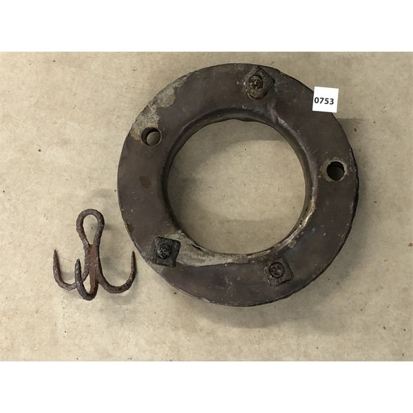 LOT OF 2 - FORGED WELL HOOK - PORTHOLE