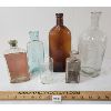 Image 2 : LOT OF 6 - EMBOSSED BOTTLES - INCL DR WILSON'S HERBINE BITTERS, ADORAMEE TOILET CO., ETC
