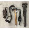 Image 1 : LOT OF 5 - CPR MONKEY WRENCH - LOG HOOK - PNEUMATIC (?) CUTTER, ETC