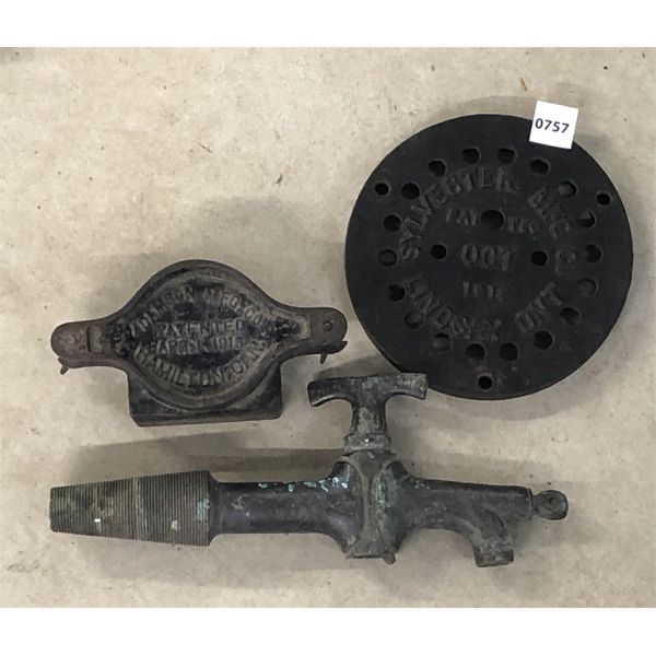 LOT OF 3 - SPIGOT - ADAMSON PRESS - SYLVESTER MFG CO, ETC.