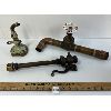 LOT OF 3 - BRASS STEAM WHISTLE VALVE, FAUCET & COPPER RED-WHITE VALVE