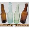 Image 3 : LOT OF 4 - MISC EMBOSSED BOTTLES - INCL BREWERY & BOTTLING WORKS