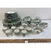 Image 1 : LOT OF 60 - WEDGWOOD FLORENTINE GREEN DINING SET - SEE ALL PICS 