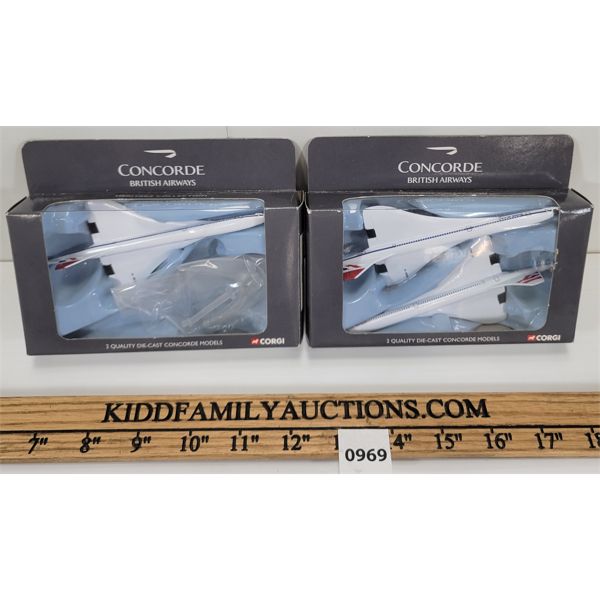 LOT OF 2 - CORGI CONCORDE DIECAST MODELS 