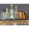 Image 3 : LOT OF 7 - MISC EMBOSSED APOTHECARY BOTTLES - INCL HEPATICA & BELLADONNA LEAVES EXTRACT, ETC.