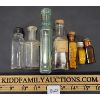 Image 4 : LOT OF 7 - MISC EMBOSSED APOTHECARY BOTTLES - INCL HEPATICA & BELLADONNA LEAVES EXTRACT, ETC.