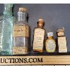 Image 5 : LOT OF 7 - MISC EMBOSSED APOTHECARY BOTTLES - INCL HEPATICA & BELLADONNA LEAVES EXTRACT, ETC.