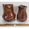 Image 2 : LOT OF 2 - EARTHENWARE PITCHERS W/ ROCKINGHAM STYLE GLAZE