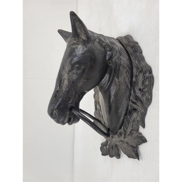 CAST IRON HORSE HEAD DOOR KNOCKER