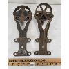 Image 1 : LOT OF 2 - CAST IRON DOOR ROLLERS