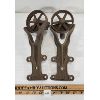 Image 3 : LOT OF 2 - CAST IRON DOOR ROLLERS