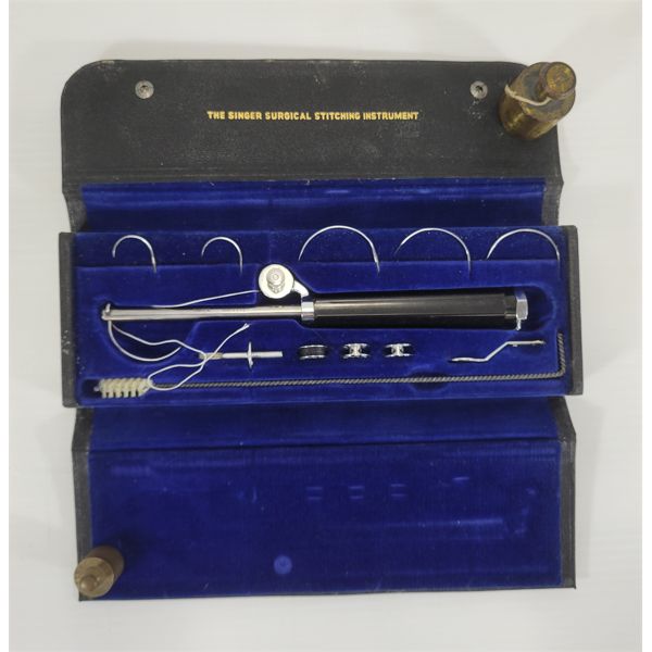 THE SINGER SURGICAL STITCHING INSTRUMENT W/ BOX & CASE