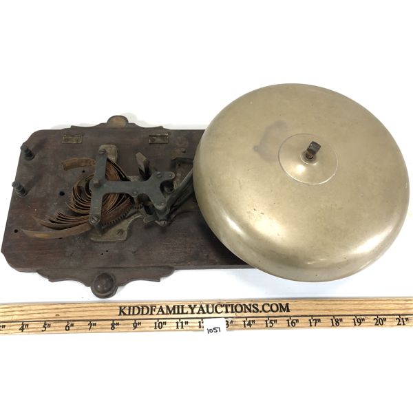 ANTIQUE MOUNTED ALARM BELL