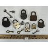 Image 2 : LOT OF 13 - MISC LOCKS & KEYS - INCL CASTLE BRAND, ETC.