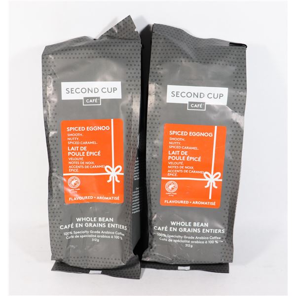 TWO NEW PACKS OF SECOND CUP SPICED EGGNOG WHOLE