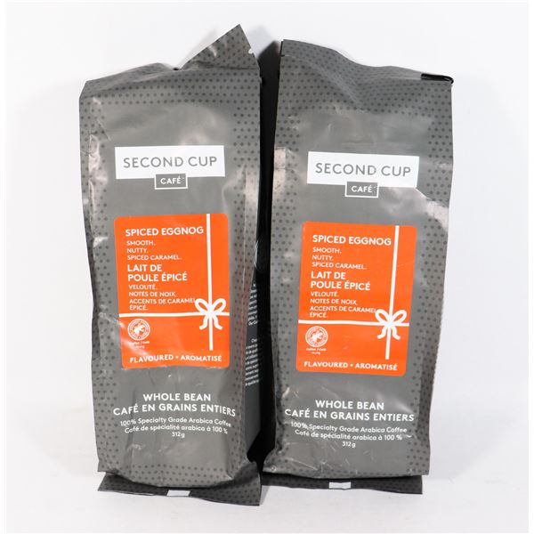 TWO NEW PACKS OF SECOND CUP SPICED EGGNOG WHOLE