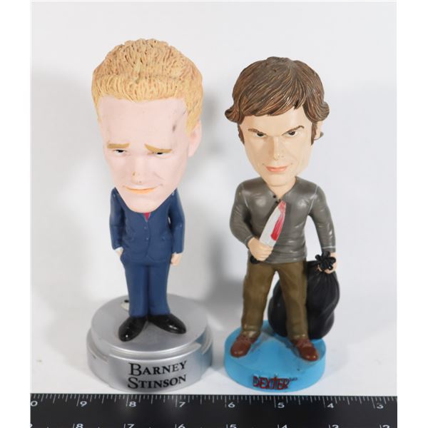 TWO BOBBLEHEADS: BARNEY STINSON AND DEXTER