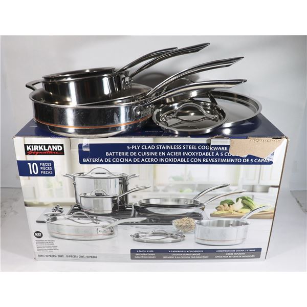 STORE RETURN KIRKLAND 4 PANS & 3 LIDS SET