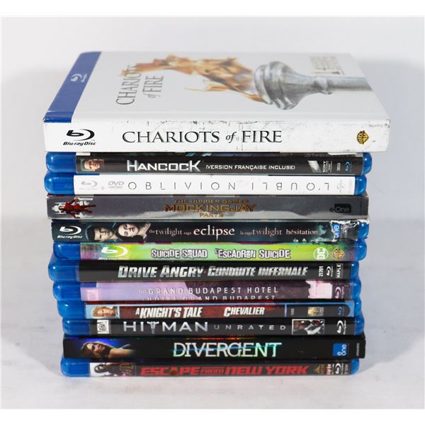 LARGE BUNDLE OF BLURAY MOVIES INCLUDING CHARIOTS