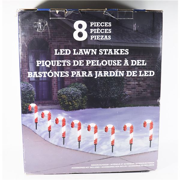 STORE RETURN 8 PIECES LED LAWN STAKES