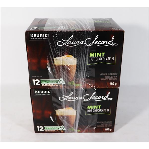 TWO 12 PACKS OF LAURA SECORD CHOCOLATE MINT