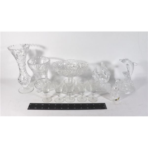 LOT OF CRYSTAL ITEMS