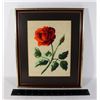 Image 1 : VINTAGE FRAMED PETIPOINT FLOWER ARTWORK