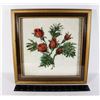 Image 1 : VINTAGE FRAMED PETI POINT FLOWER WALL ART