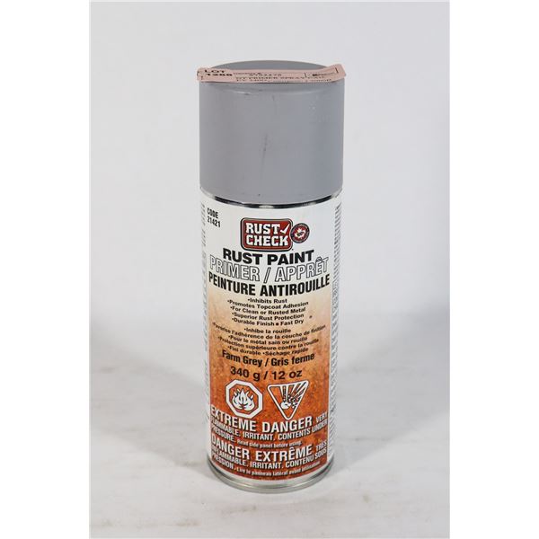 RUST PAINT PRIMER SPRAY CAN, FARM GREY 340G