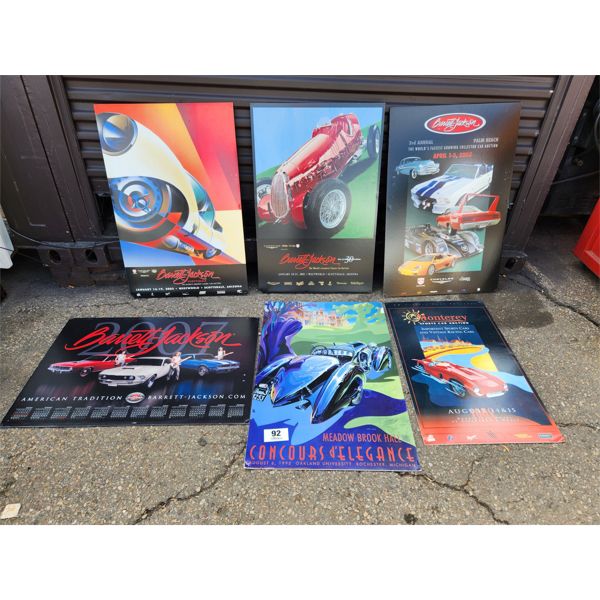 6 Barrett Jackson poster boards includes 3rd annual Palm Beach edition