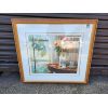 Image 1 : Vintage framed photo of flowers and tea cup