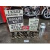 Image 1 : Various household signs and milk can