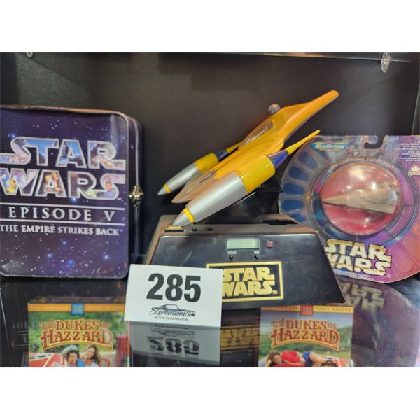 Star wars starlight alarm clock and die cast  micromachine collectable