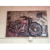 Image 1 : Large “Pounded Metal” Route 66 Motorcycle Picture