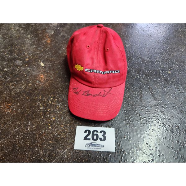 Camaro Hat Autographed by Bob Bondurant