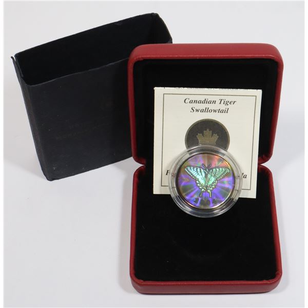 2004 CANADIAN SILVER 50CENT TIGER SWALLOWTAIL