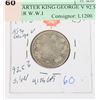 Image 1 : 1918 QUARTER KING GEORGE V 92.5 % SILVER W.W.I