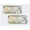 Image 1 : TWO 1973 $1.00 BILLS PREFIX ECH SEQUENTIAL