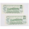 Image 2 : TWO 1973 $1.00 BILLS PREFIX ECH SEQUENTIAL