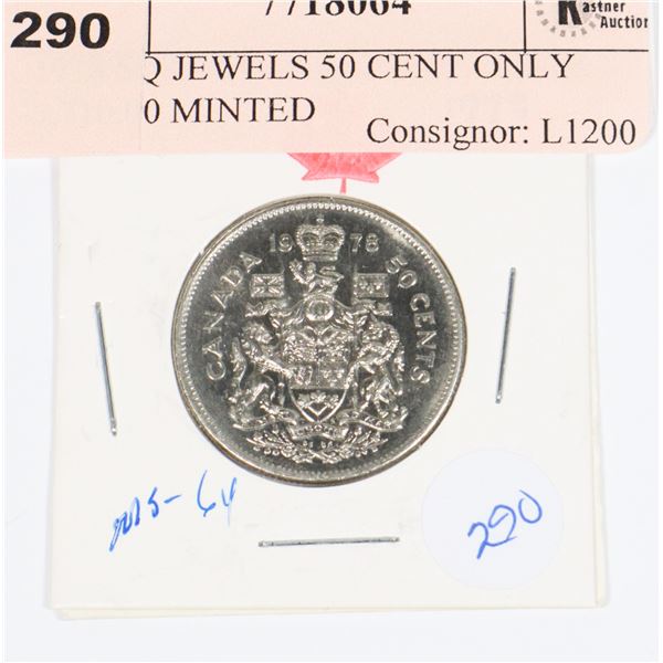 1978 SQ JEWELS 50 CENT ONLY 3,710,00 MINTED