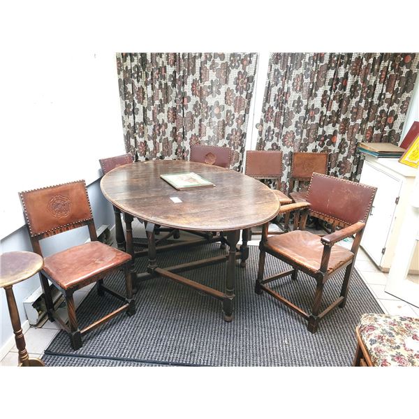 Antique Dining Table and Chairs Cat C
