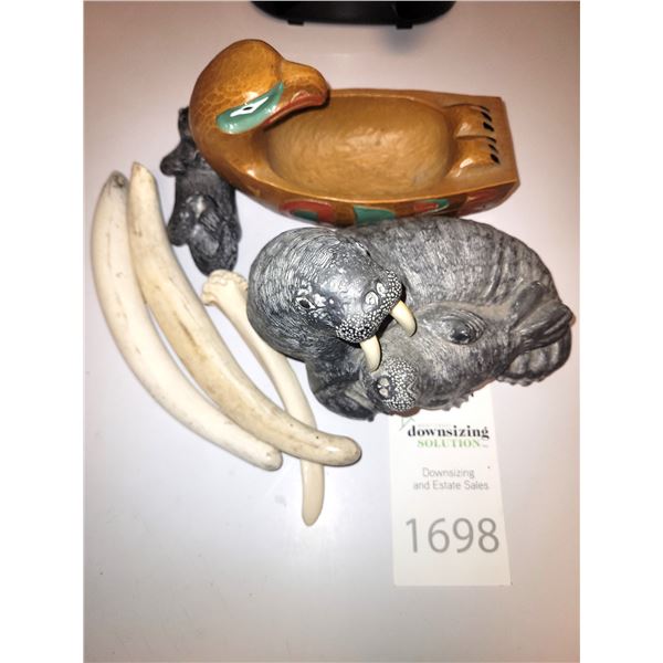 Walrus Teeth and Figurines Cat A