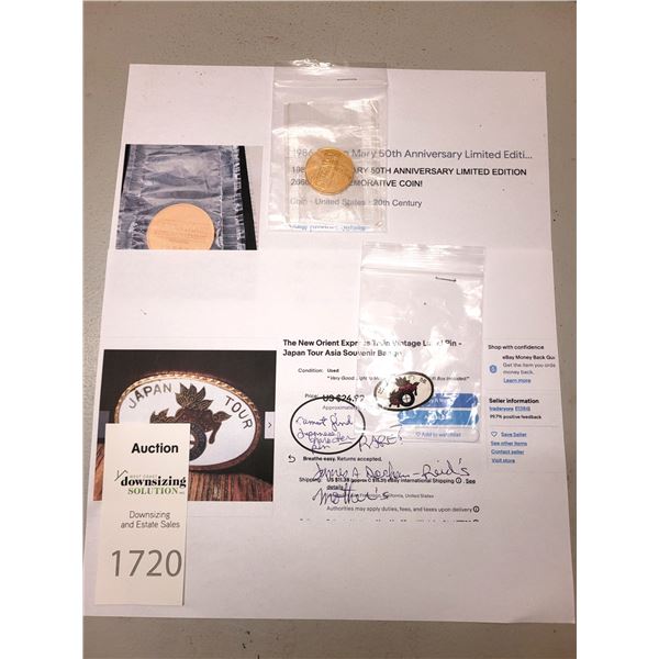 Vintage Coin and Pin Cat A