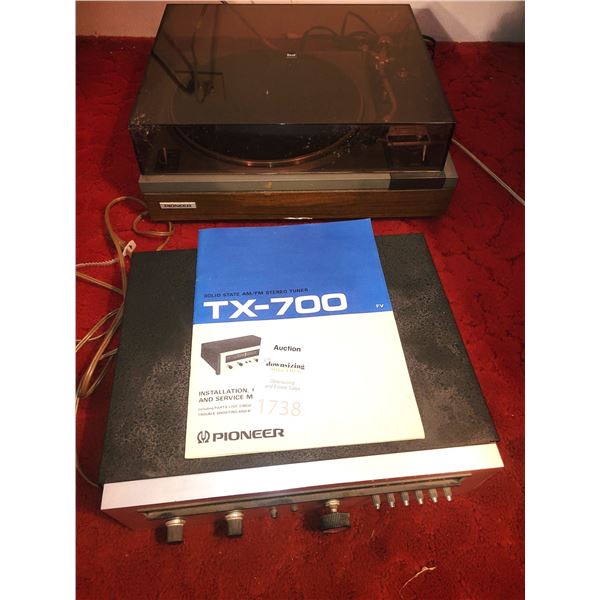 Pioneer Turntable and Tuner Cat B