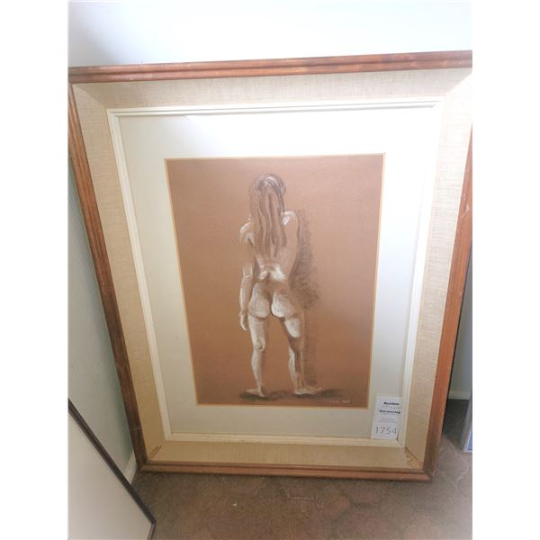 Framed Signed Sketch Cat A