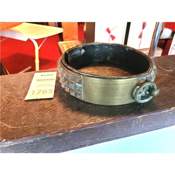 Vintage Spiked Metal Collar Cat A