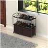Image 4 : Lot of 1 Simple Houseware 3-Layer Closet Storage w/ 2 Drawers - Bronze - Brand New!