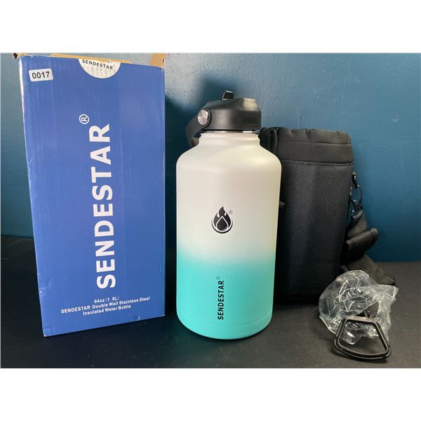 Lot of 1 Sendestar Double Wall Stainless Steel Insulated Water Bottle - Large 1.8L (64oz) Brand New!