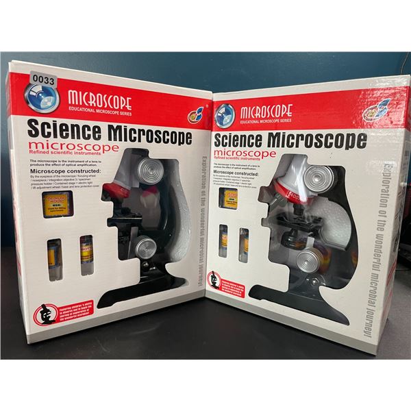 Lot of 2 Kid's Science Microscope Kits - 1200X Magnification - Educational Microscopes - Brand New!
